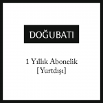 Doğu Batı Dergisi 1 Yıllık Abonelik [5 Sayı][Yurtdışı]