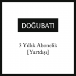 Doğu Batı Dergisi 3 Yıllık Abonelik [15 Sayı][Yurtdışı]