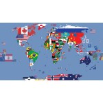 Bayraklı Dünya Haritası